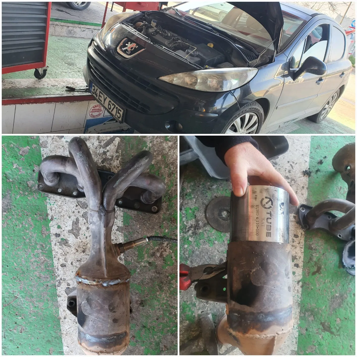 Araç ön görünümü, parça gövdeleri ve bağlantı noktaları
